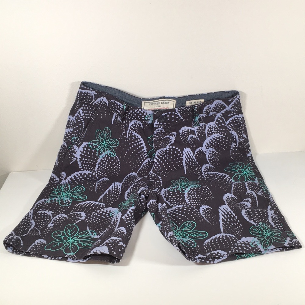 Vintage Genes 1891 | Orig Flat Front Shorts Floral Pattern | Mens Sz W30 Slimfit